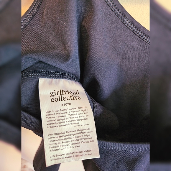 Girlfriend Collective Midnight Blue Scoop Tank - Picture 5 of 6